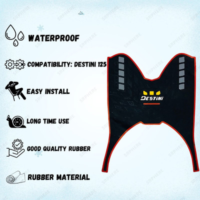ENEMYT Scooter Scooty Mat Two Wheeler Floor Foot Mat for Destini 125 Hero Destini 125 Two Wheeler Mat