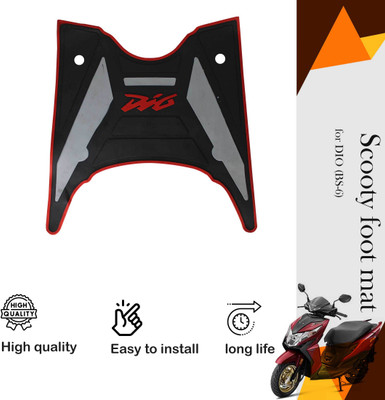 Huims Heavy Quality Rubber Scooter foot Mat for Honda Dio Honda Dio Two Wheeler Mat