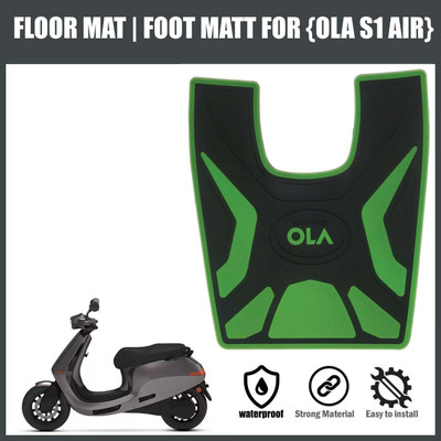 ENEMYT GRNM1 FOOTMAT/FLOORMAT/SCOOTY MAT (Washable Mats) OLA S1 AIR -GREEN Ola S1 Air Two Wheeler Mat