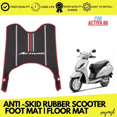 ENEMYT GR4 Premium High Quality Electric Scooty Foot Mat for ACTIVA 6G Grey Line Honda Activa 6G Two Wheeler Mat