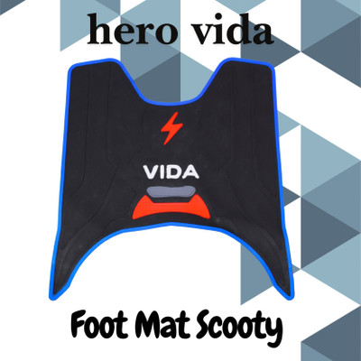 ZYO New 3D Anti Skid Rubber Foot Mats in Multi Color for Hero VIDA Hero Two Wheeler Mat