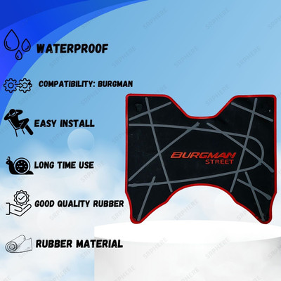 KSHEERI Tof-MP2-Washable Floor MAT FOR Burgman Suzuki Burgman Street Two Wheeler Mat
