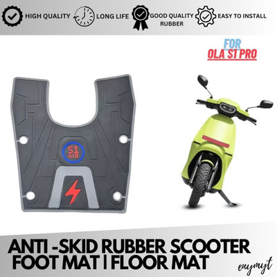 ENEMYT OL6 Anti Skid Black color Washable Foot Mat/Floor Mat for OLA S1 PRO_enemyT Ola S1 Air Two Wheeler Mat