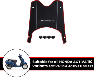 Grandbiker Scooter Rubber Foot Mat Compatible with Activa 110 (Black) Honda Activa Two Wheeler Mat