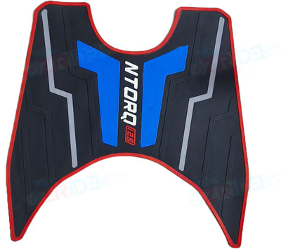 ZRIDE Top Quality NTORQ 125 Scoty Washable Foot Mat / Floor Mat (Black & blue) Yamaha Ntorq 125 Two Wheeler Mat