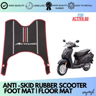 ENEMYT GR6 Premium High Quality Electric Scooty Foot Mat for ACTIVA 6G Grey Line Honda Activa 6G Two Wheeler Mat