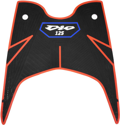 Ramanta Dio 125 Foot Mat Anti Slip PVC Rubber Footmat/Washable Floormat Compatible with Honda Dio Two Wheeler Mat