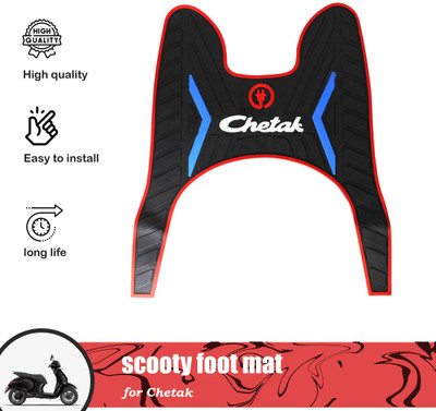 Huims Good material Rubber Scooter Foot Mat Chetak Electric Mat Bajaj Chetak Bajaj Chetak Two Wheeler Mat