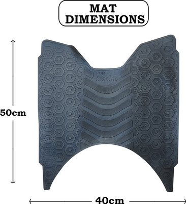 Autoxygen Fascino Scooter Floor Mat Black For Yamaha Fascino Two Wheeler Mat