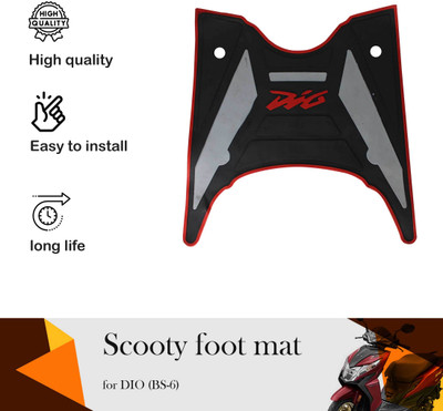 SHOWRIDE Good Quality Rubber Scooter foot Mat for Honda Dio Honda Dio Two Wheeler Mat