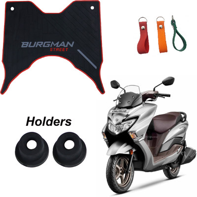 DRAXAN Foot Mat Compatible for Suzuki Burgman Street Two Wheeler Mat Suzuki Burgman Street Two Wheeler Mat