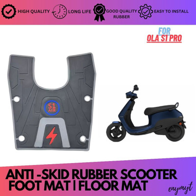 ENEMYT OL5 Anti Skid Black color Washable Foot Mat/Floor Mat for OLA S1 PRO Ola S1 Air Two Wheeler Mat