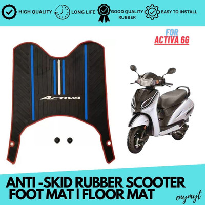 ENEMYT TIV5 Anti Skid Multicolor Washable Foot Mat / Floor Mat Compatible for Activa 6G Honda Activa Two Wheeler Mat