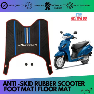 ENEMYT TIV4 Anti Skid Multicolor Washable Foot Mat / Floor Mat Compatible for Activa 6G Honda Activa Two Wheeler Mat