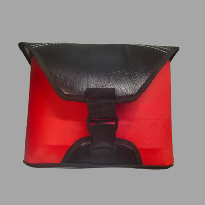 medhansh Red Leather Side Bag One-side Red Leather Motorbike Saddlebag(10 L)