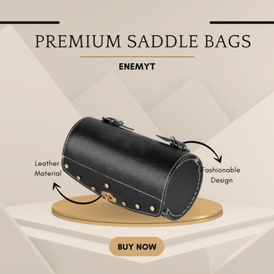 SRPHERE One-side Black Leatherette Motorbike Saddlebag