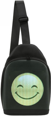 AutoPowerz Smart LED Sling Bagpack One-side Black Nylon Motorbike Saddlebag(10 L)