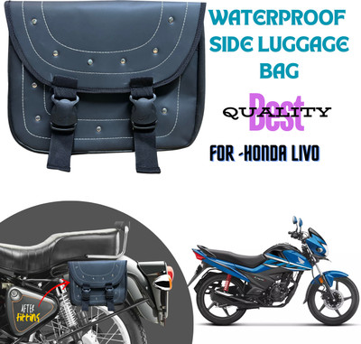 SRPHERE Saddle Bag Black Leatherette Motorbike Saddlebag