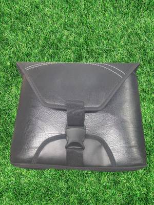 medhansh Black Leather Side Bag One-side Black Leather Motorbike Saddlebag(10 L)