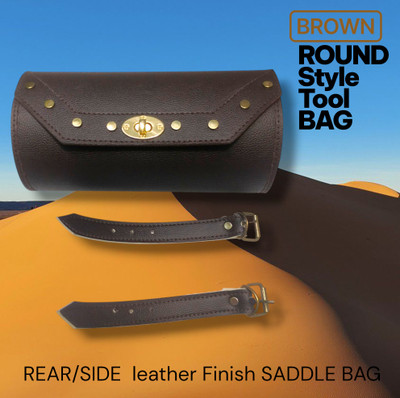 RED ALIENS Saddle Bag Brown Leatherette Motorbike Saddlebag(2 L)