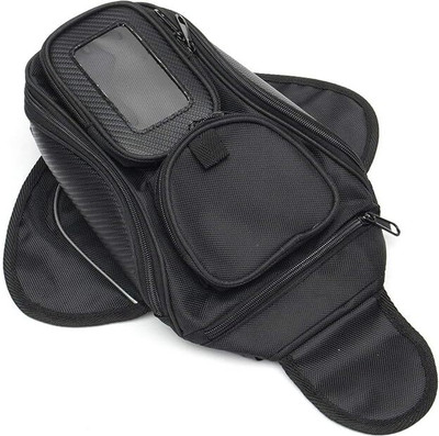 Golden Fox One-side Black Fabric Motorbike Saddlebag(4 L)
