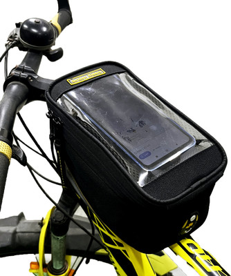 Golden Riders Bicycle Handlebar front frame Tube bag Luggage Box Black Fabric Motorbike Saddlebag(1.5 L)