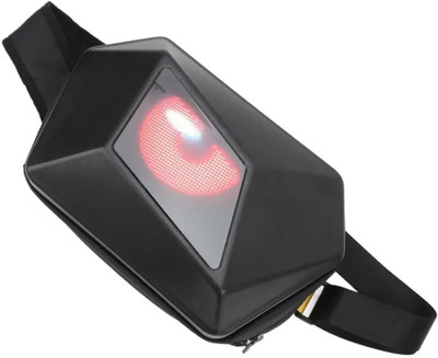 AutoPowerz LED Chest Bag One-side Black Polyester Motorbike Saddlebag(8 L)