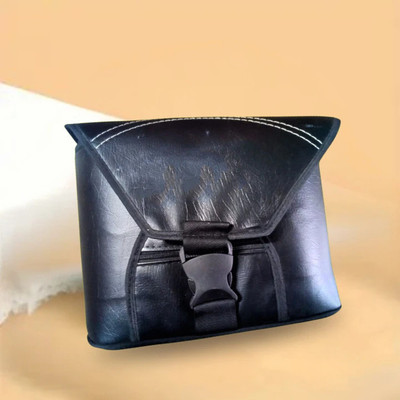 medhansh Side Bag One-side Black Leather Motorbike Saddlebag(10 L)