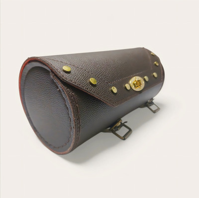 RED ALIENS Saddle Bag Brown Leatherette Motorbike Saddlebag(2 L)