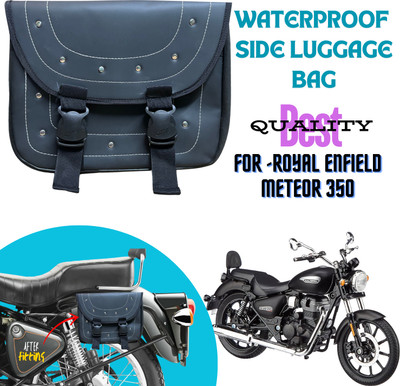 SRPHERE Saddle Bag Black Leatherette Motorbike Saddlebag