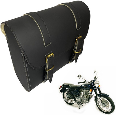 Dhe Best Saddle Bag Black Leather Motorbike Saddlebag