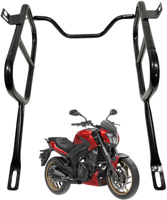 Dhe Best Bike Heavy Metal Side Saddle Stay Black For Bajaj Dominar 400 [2018] Double-side Black Iron Motorbike Saddlebag