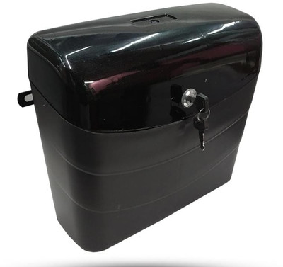 Anjana ONE SIDES LUGGAGE BOX WITH CLASSY BOLD TOP LOCK FOR BIKES AND MOTORBIKE Luggage Box Black Polyethylene Motorbike Saddlebag(14 L)