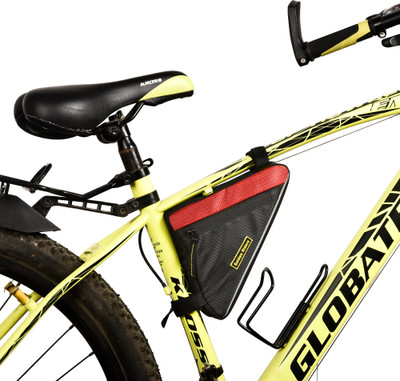Golden Riders Bicycle Frame Triangular Accessory Bag One-side Red, Black Fabric Motorbike Saddlebag(2 L)