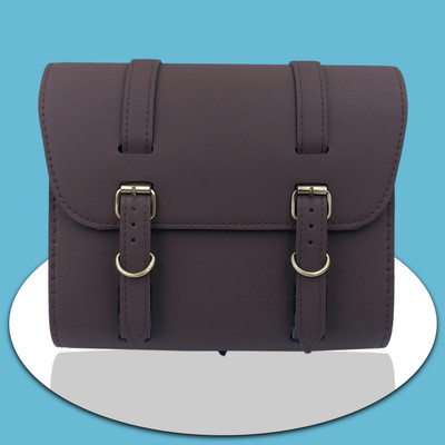 SPIRETON SIDE BAG BROWN UNIVERSAL FOR BIKE'S MADE IN INDIA One-side Brown Leather Motorbike Saddlebag(10 L)