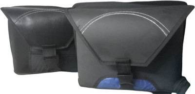 medhansh Black Leather Side Bag One-side Black Leather Motorbike Saddlebag(10 L)