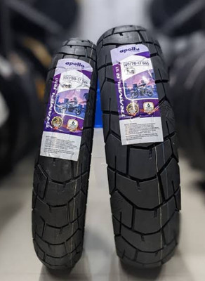 Apollo 100/80-R17 & 140/70-R17 COMBO PACK 2 TYRES ( FRONT & REAR) TRAMPLAR ST Front & Rear Two Wheeler Tyre(Racing Slicks, Street, Offroad Knobbies, Dual Sport, Tube Less)