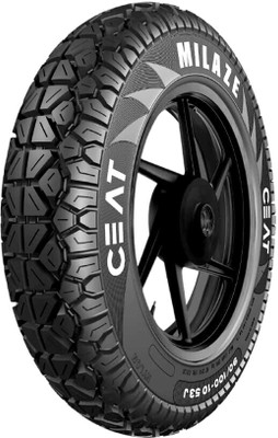 CEAT 90/100-10 53j 43,4X9X43.4 Front & Rear Two Wheeler Tyre(Dual Sport, Tube Less)