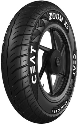 CEAT Zoom X3 90/100-10 53J TL Standard Front & Rear Two Wheeler Tyre(Street, Tube Less)