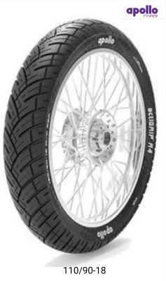 APOLLO TYRES 110/90-18 R4 (tyre with tube) 110/90-18 Rear Two Wheeler Tyre(Racing Slicks, Street, Offroad Knobbies, Dual Sport, Tube)