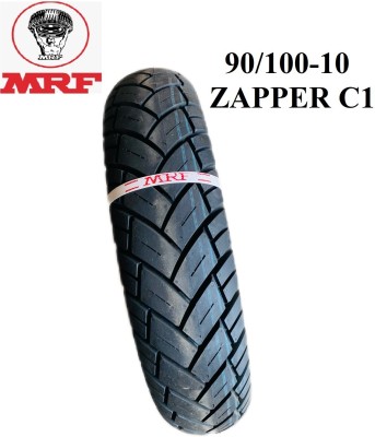 MRF ZAPPER C1 (NEW MODEL) 90/100-10 53J Front & Rear Two Wheeler Tyre(Street, Racing Slicks, Dual Sport, Tube Less)