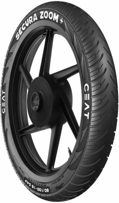 CEAT 101957 SECURA ZOOM+ 80/100-18 Rear Two Wheeler Tyre(Street, Tube Less)