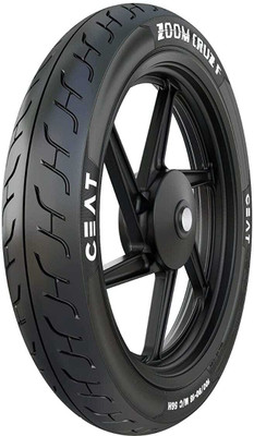 CEAT With Doorstep Installation 100/90-18 ZOOM CRUZ F 56H TUBELESS TYRE | FRONT 100/90-18 Front Two Wheeler Tyre(Street, Tube Less)