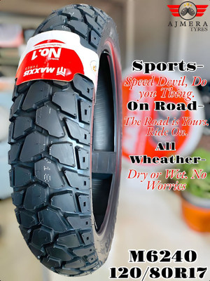 Maxxis M6240 MAXXPLORE TL 120/80-17 Rear Two Wheeler Tyre(Dual Sport, Tube Less)