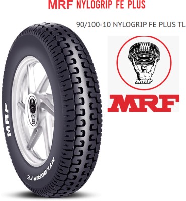 MRF 90/100-10 53J NYLOGRIP FE PLUS TL 90/100-10 53J TL Front & Rear Two Wheeler Tyre(Street, Offroad Knobbies, Tube Less)