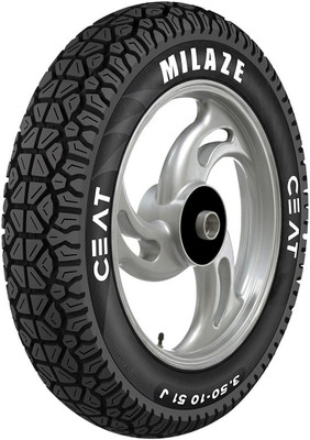 CEAT 90/100-10 MILAZE X5 TT 53 J 90/100-10 Front & Rear Two Wheeler Tyre(Dual Sport, Offroad Knobbies, Racing Slicks, Street, Tube)