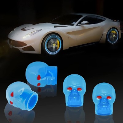 carfrill Plastic Tyre Valve Cap for Car, Bike(Skull)