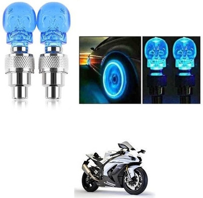 PECULIAR ZONE Plastic, Steel Tyre Valve Cap for Bike, Car(Skull)