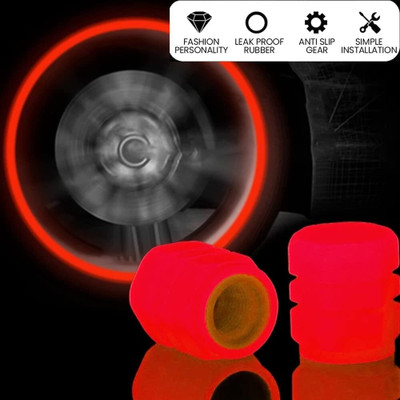Euclid Plastic Tyre Valve Cap for Car, Bike(Cylinder)