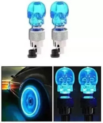 BSI Plastic Tyre Valve Cap for Bike, Car(Skull)